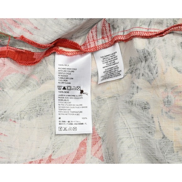 Tommy Bahama Shirt Men's XL Floral Camp Hawaiian 100% Silk Button Up Resort Wear - Picture 9 of 9